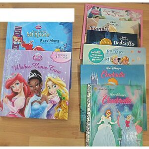 Set of 8/ Disney Princess Children's Books: paperback and hardcover